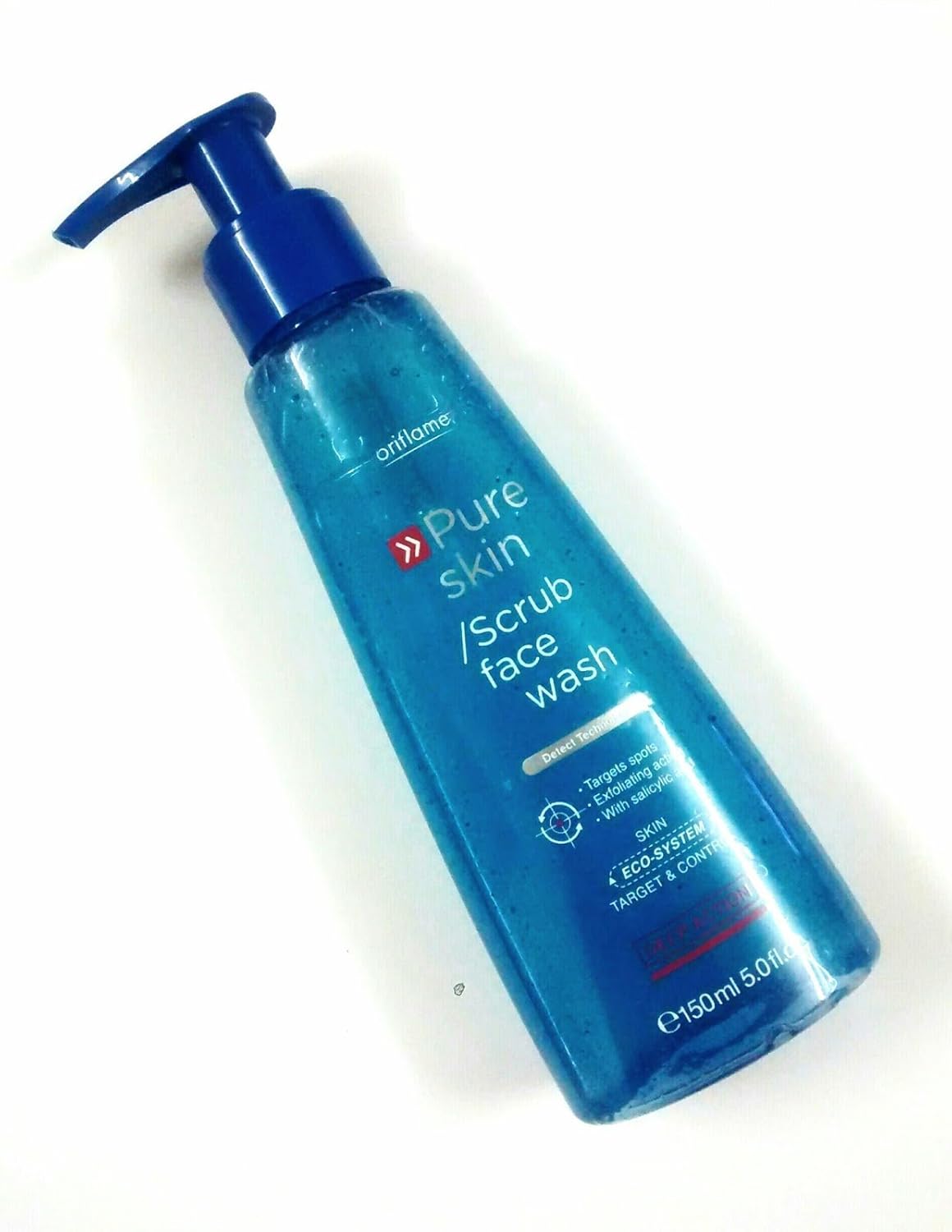 pure skin 2 in 1 face wash & scrub oriflame