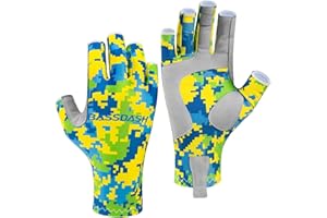 BASSDASH ALTIMATE UPF 50+ Women’s Fishing Gloves UV Sun Protection Fingerless Gloves for Kayaking Paddling Hiking Cycling Driving Shooting Training