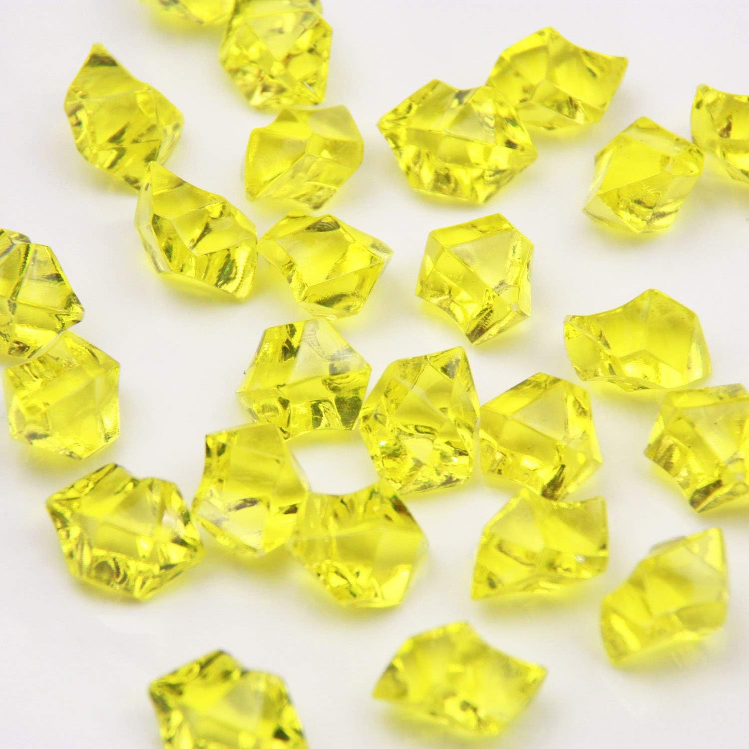 Yellow Acrylic Ice Rock Crystals Treasure Gems for Table