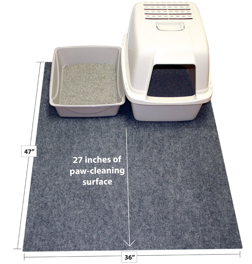Drymate Jumbo Premium Cat Litter Mat (47" x 36", Charcoal) Litter