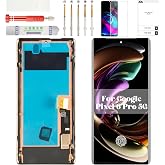 OLED for Google Pixel 6 Pro Screen Replacement 5g for Google Pixel 6 Pro Display Digitizer for Pixel 6 Pro G8VOU LCD Touch Screen Assembly with Frame GLUOG GF5KQ Black (with Fingerprint Function)