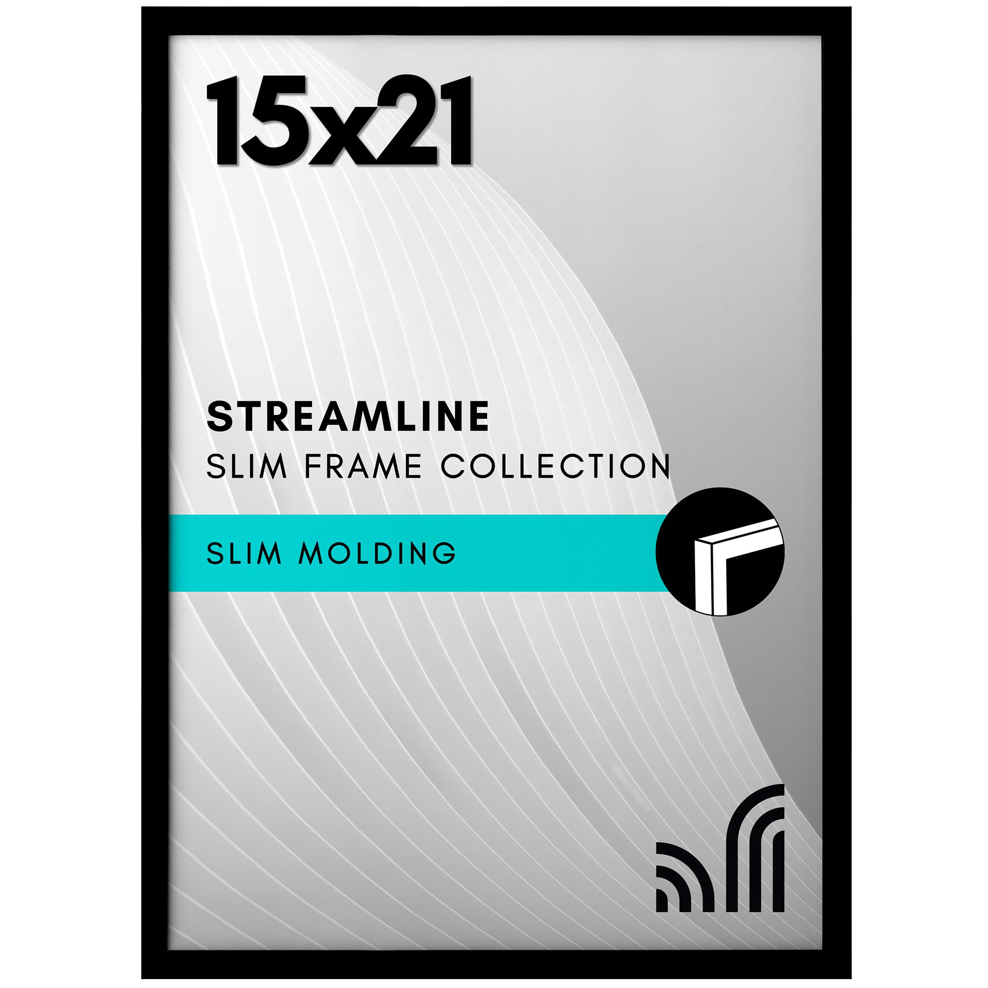 Americanflat 15x21 Poster Frame - Slim Molding - Black