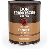 Don Francisco's Espresso Ground Coffee Can, Dark Roast, 10 OZ | Perfect for Espresso Machines &amp; Moka Pots, 100% Arabica Coffee, Fine Ground, Espresso Ground Coffee for Consistent Brew