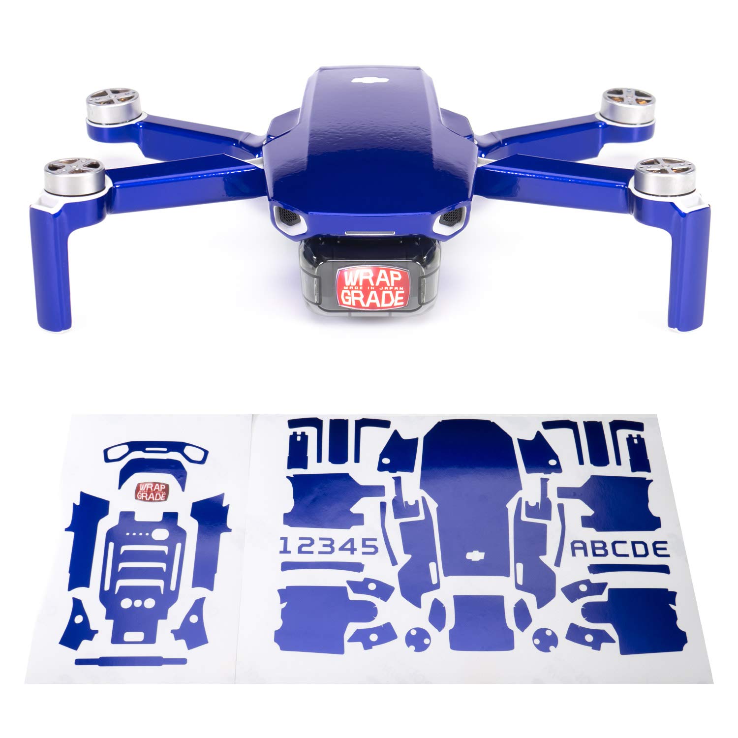 Wrapgrade Skin Sticker Set Compatible with DJI Mini 2 (STRATOSPHERE BLUE)