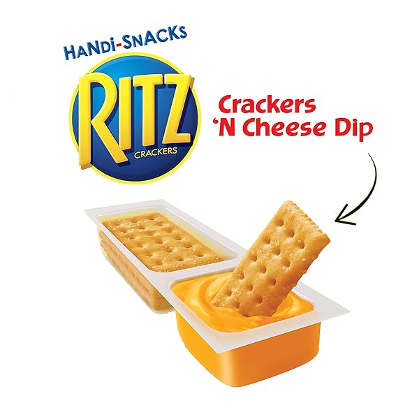 HANDI-SNACKS RITZ CRACKERS ‘N CHEESY DIP SNACK PACKS, 20 SNACK PACKS