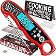 Alpha Grillers Instant Read Meat Thermometer for Grill and Cooking. Best Waterproof Ultra Fast Thermometer with Backlight & C