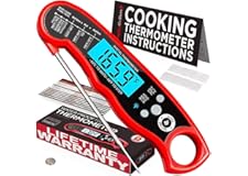 Alpha Grillers Instant Read Meat Thermometer for Grill and Cooking. Best Waterproof Ultra Fast Thermometer with Backlight & C