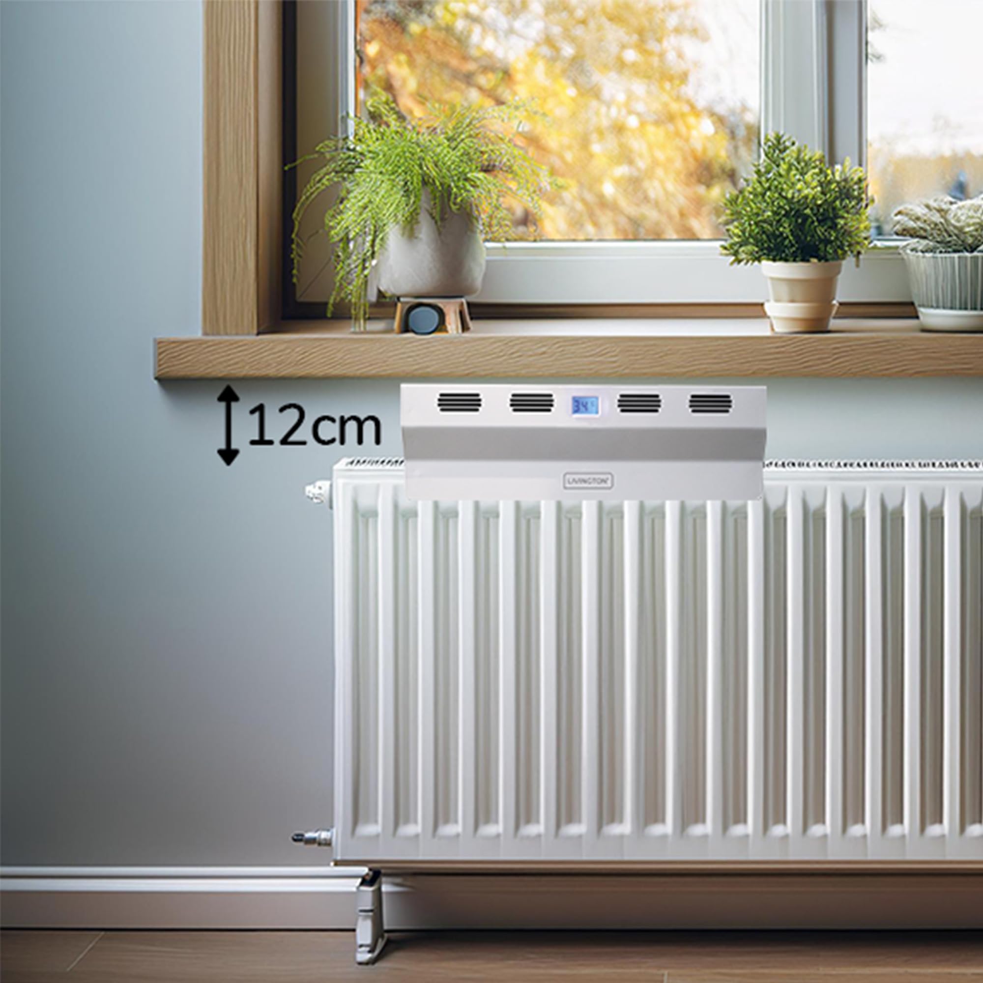 Livington SmartAir - 2x Heizkörperventilator - Heizungsventilator zur besseren Wärmeverteilung, Heizleistung erhöhen & Heizkosten senken - Heizkörperverstärker als Energiesparlösung, Warmluftverteiler 4