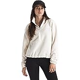 The North Face womens Glacier Fleece Half Zip Short Jacket - 1/2 Zip Pullover Jacket, Zip Pockets, Stretch Fabric