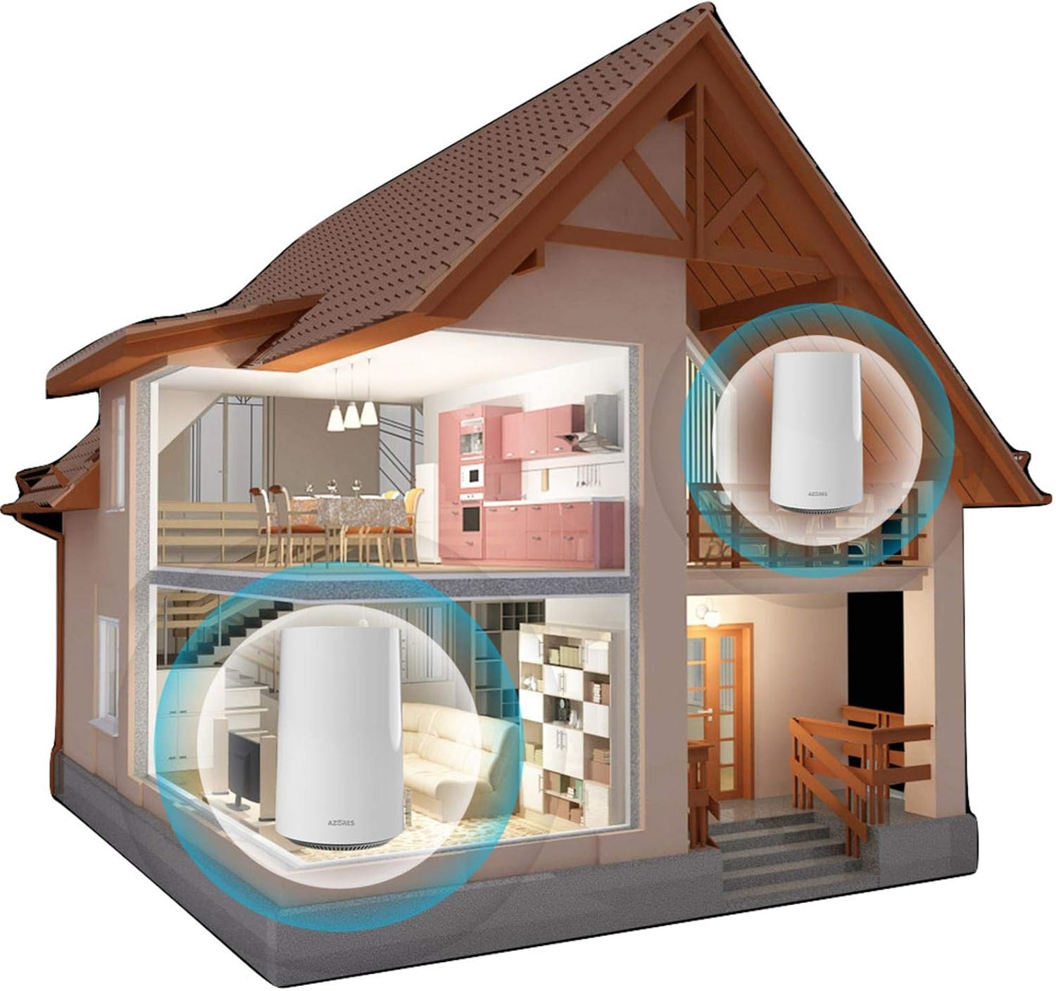 AZORES AX1500 Smart WiFi 6 Router | Up to 1,500 sq ft Coverage Dual Band MU-MIMO Wireless Router: Electronics