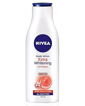 NIVEA Extra Whitening Cell Repair Body Lotion SPF 15, 75ml