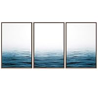 SIGNWIN 3 Piece Framed Canvas Wall Art Seascape Canvas Prints Home Artwork Decoration for Living Room,Bedroom - 16