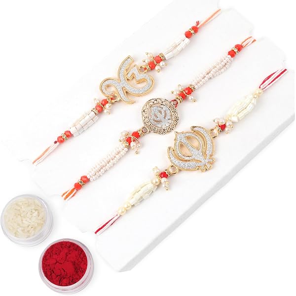 Rakhi Tradicional De Diseñador Para Hermano - Pulsera Raksha Bandhan, Hecha A Mano, De Seda