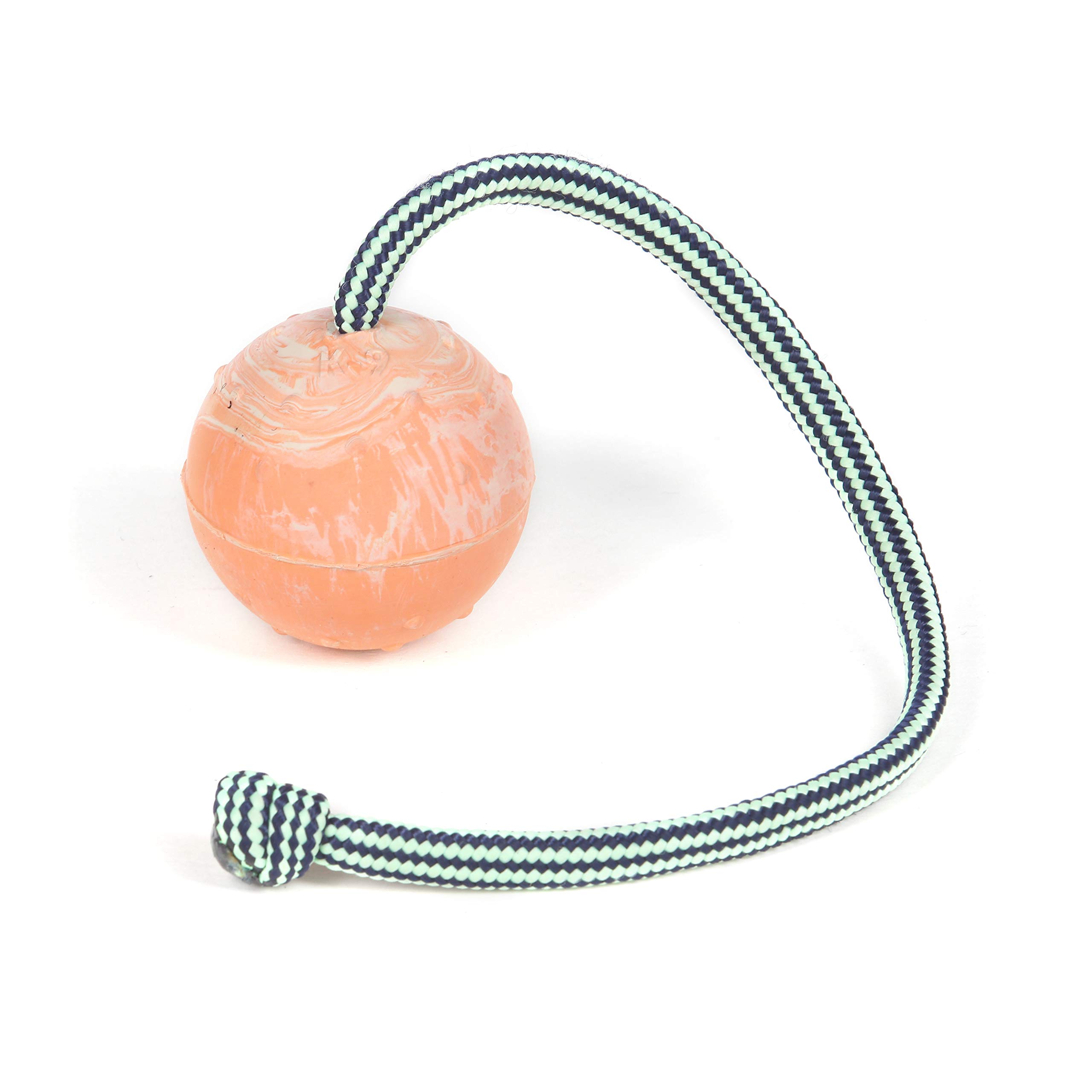 Julius-K9, IDC Natural Rubber Ball with Knot, 60 mm