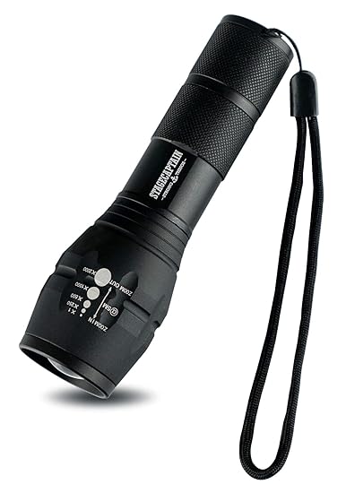 Stagecaptain TF-1000 LED-Taschenlampe - Langlebiger 1000 Lumen CREE Chip - Stufenloser Zoom - Wasserfestes Outdoor Flashlight