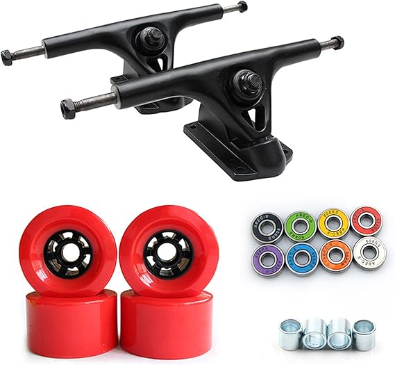 8inch Skateboard Trucks Set 90mm Skateboard Wheels ABEC11 Skateboard