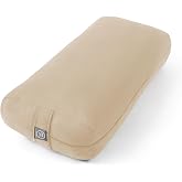 Meditation Cushion Bolster Pillow for Restorative Yoga &ndash; Supportive Cushion for Meditation, Pilates, and Relaxation &ndash; Filled with Buckwheat Hulls - Removable Cover