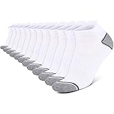 OnniHazo 12 Pack Mens Ankle Socks Athletic Running Cushioned Breathable Low Cut Sports Workout Socks,Shoe Size:6-12