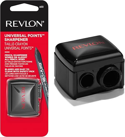 Revlon Universal Makeup Pencil Sharpener for Eyeliner Lip Liner Wooden Plastic