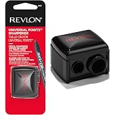 Revlon Universal Points Makeup Sharpener, Black, 1 Count | Makeup sharpener for wooden and plastic pencils. Fits small to large sizes and is easy to clean.