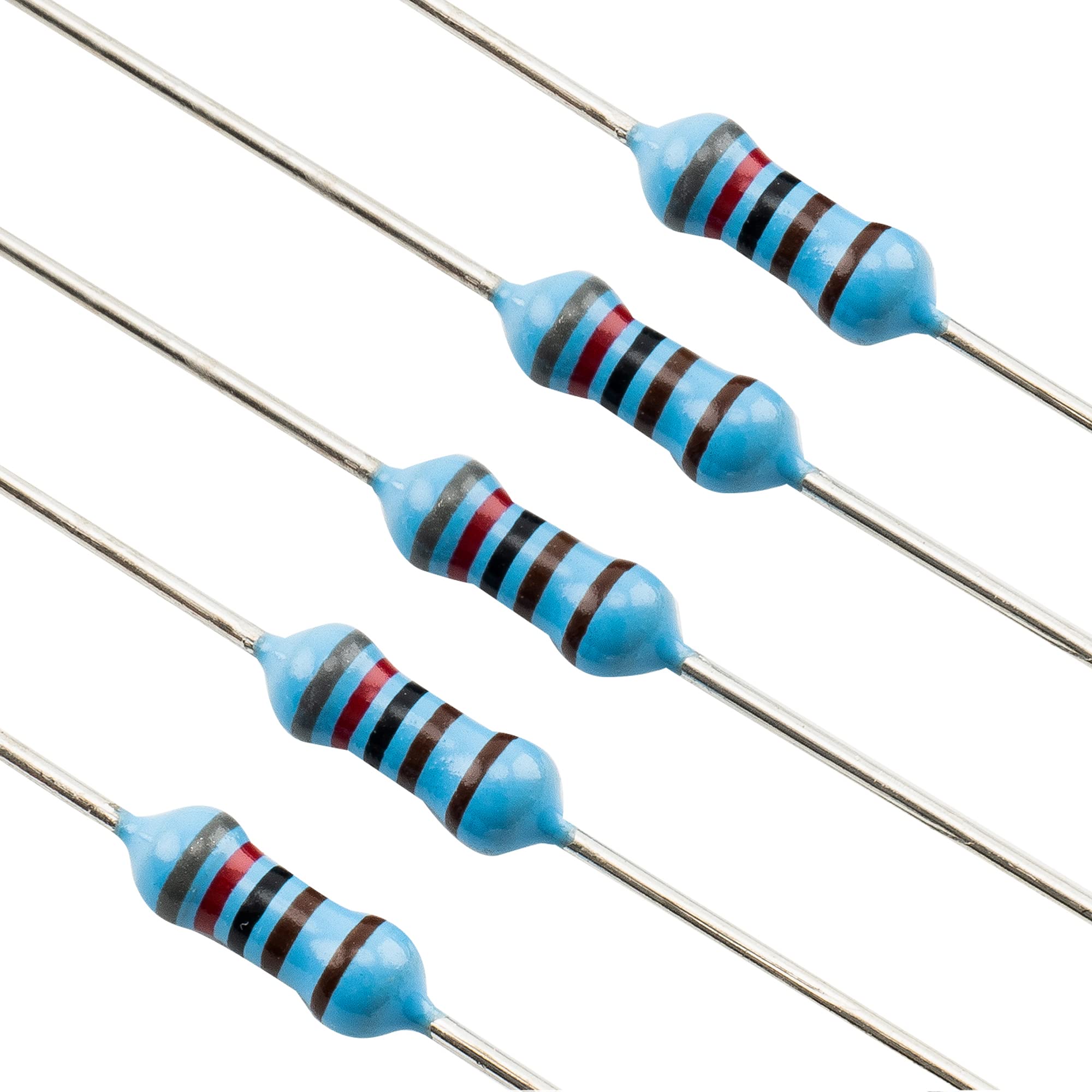 Musiclily Pro Metal Film Precision Resistor 8.2Kohm 1% 250mW for Electric Guitar Bass Wiring Mods (Set of 50)
