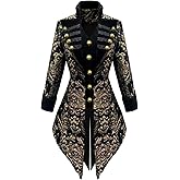 TZMAPU Women's medieval Renaissance Gothic coat Victorian Tailcoat pirate steampunk jacket