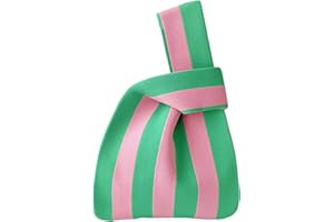 Anopo Women's Wrist Knot Tote Bag Small Crochet Wristlet Handbag Aesthetic Cute Knit Purse (Very Small Size)