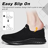 Hanani Slip On Trainers Mens Womens Casual Breathable Mesh Shoes EU45 UK10.5 view 2