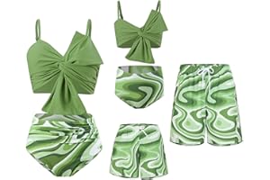 NIKDUCK Matching Family Swimwear Family Matching Swimsuit Set Mommy and Me Swimsuit Family Bikini Matching Sets