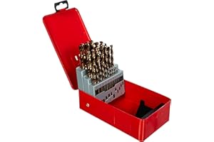 RUKO 215215 HSSE-Co 5 Twist Drill Set, DIN 338, 25 Pieces