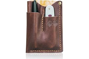 EASYANT Leather EDC Pocket Organizer Men Handmade Sheath Knife Holster Pouch Wallet