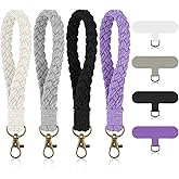 Mabor Phone Wrist Strap, 4 Pcs Cell Phone Lanyard with Tether Tab Keychain Wristlet Charm Anti-Loss Phones Chains for Women Men