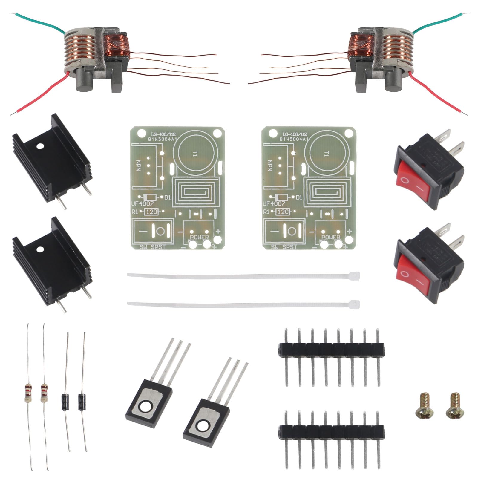 AEDIKO 2 Sets High Voltage Generator 15KV High Voltage Generator Inverter Arc Igniter Coil Module Disassembled Parts