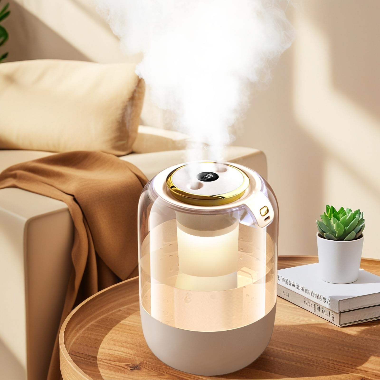 Photo 1 of *MINOR DAMAGE - USED*
SwiftCool Air Humidifier for Bedroom, 2L Quiet Cool Mist Humidifier for Plants Dorm Room Office Home Car Personal Humidificador with 3 Mist Modes & Night Light