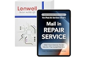 Lenwell Mail-in Repair Service Original OEM Pull Screen Replacement for iPad Air 3 10.5’’ 2019 3rd Gen Display Digitizer LCD Screen Replacement Touch Assembly A2123 A2152 A2153 A2154