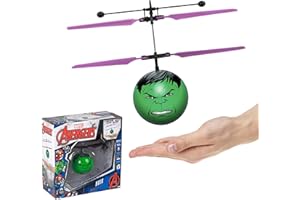 World Tech Toys Marvel Hulk Flying Toy – Motion Sensing Flying Ball with USB Charging - Marvel Licensed - Indoor/Outdoor Drone for Kids Ages 6+