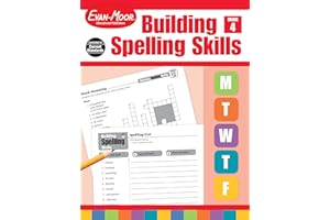 Evan-Moor Building Spelling Skills, Grade 4 - Homeschooling & Classroom Resource Workbook, Reproducible Worksheets, Teaching Edition, Spelling Strategies, Reading and Writing Skills