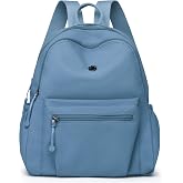 Mini Backpack for Women Casual Travel Daypack Nylon Small Backpack (Blue)