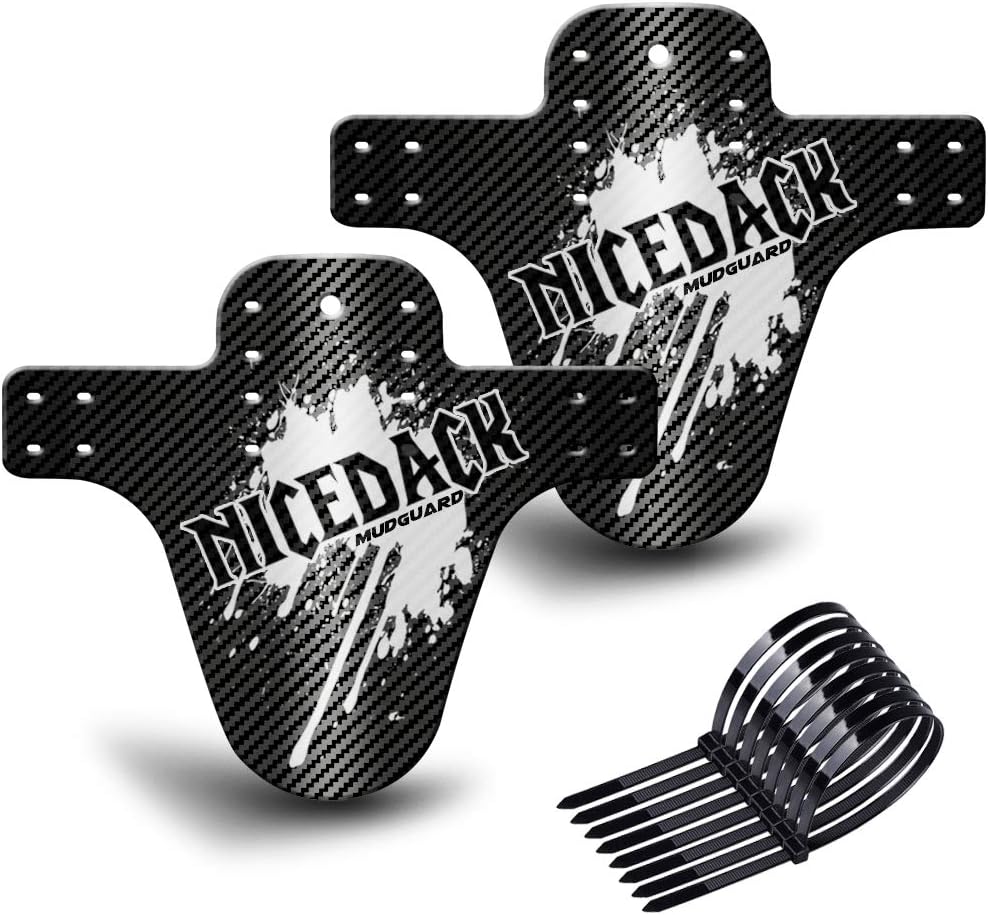 NICEDACK Mud Guard, 2Pcs MTB Bicycle Mudguards for 26" 650B 27.5" 29" MTB Mountain Bike Rear and Front Mudguard Fender