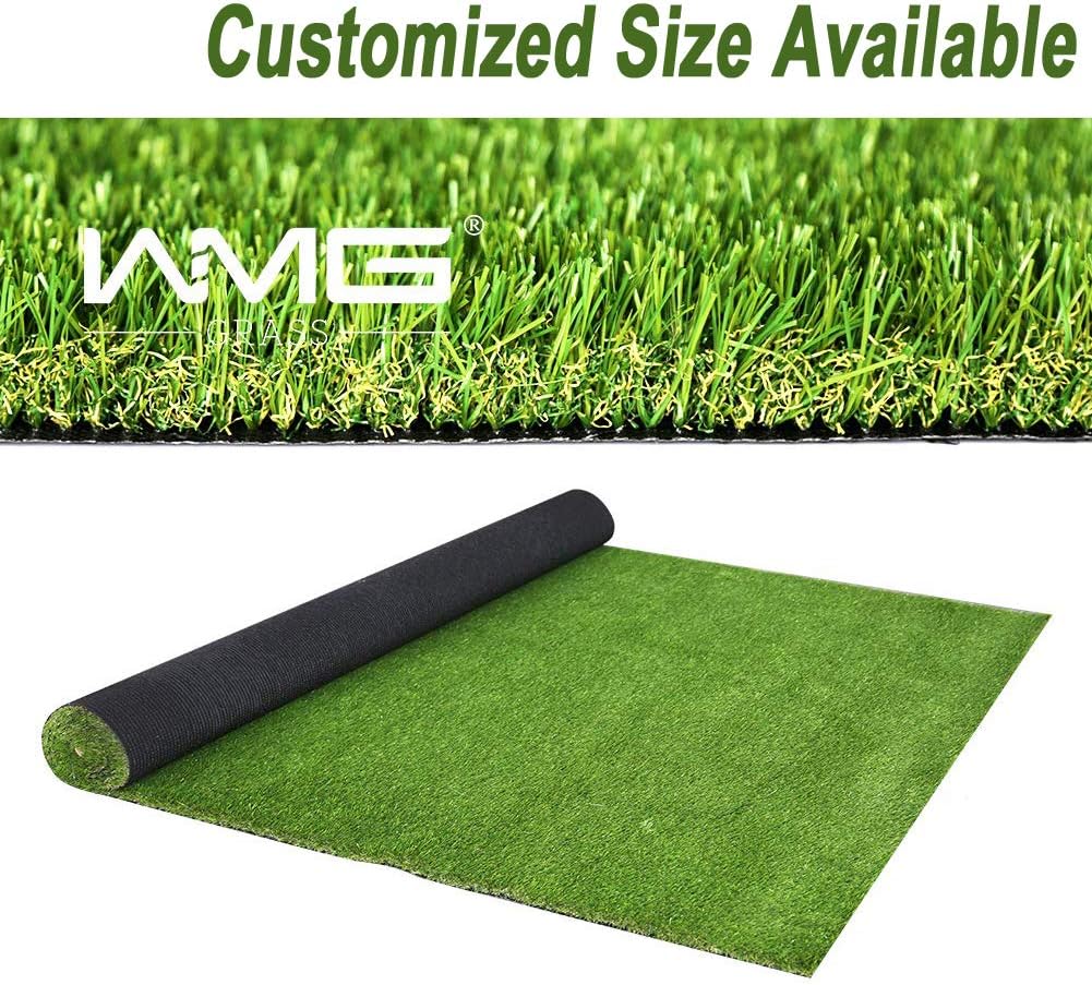 WMG GRASS Premium Artificial Grass, Easy to Clean Drainage Mat,1' x 2' Artificial Turf for Dogs, Pet Turf Realistic Indoor/Outdoor Mat 1FTX2FT (2 Square FT)