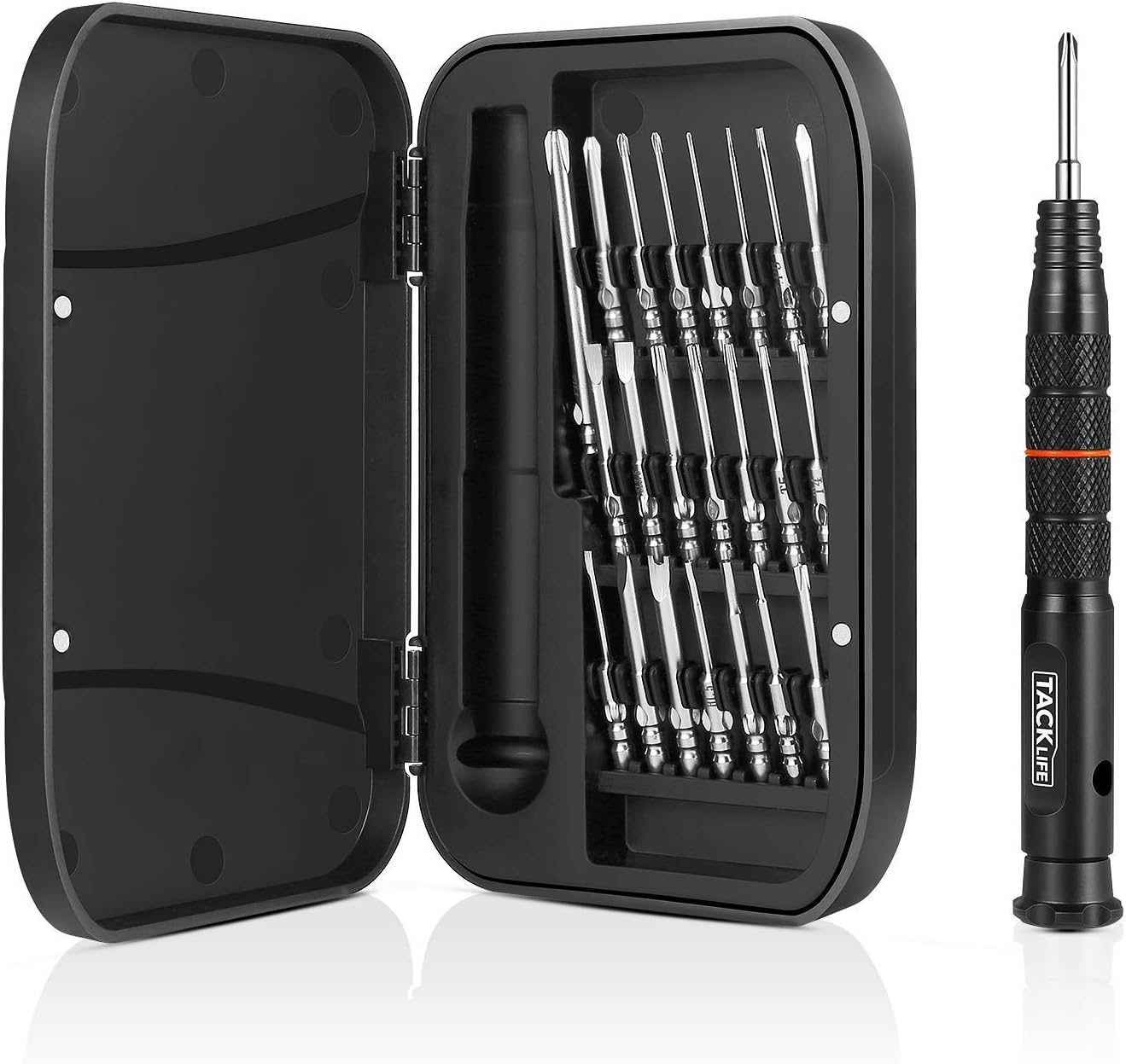 Precision Screwdriver Set, Tacklife 23 in 1 Mini Screwdriver Set with Flexible Handle, Alloy S2 Steel Material, Tolerance: +-0.01mm, No...