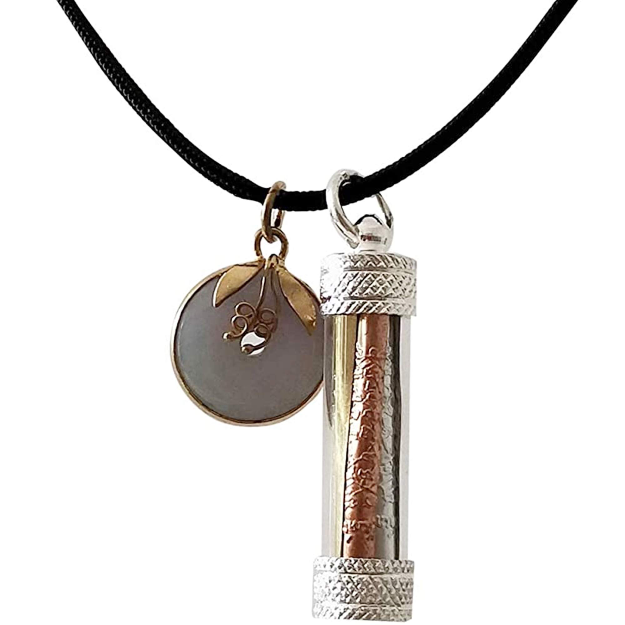 Heavens Tvcz“3 Kings Silver–Gold Takrud with Jade Donut – Thai Feng Shui Talisman Necklace for Protection & Prosperity”