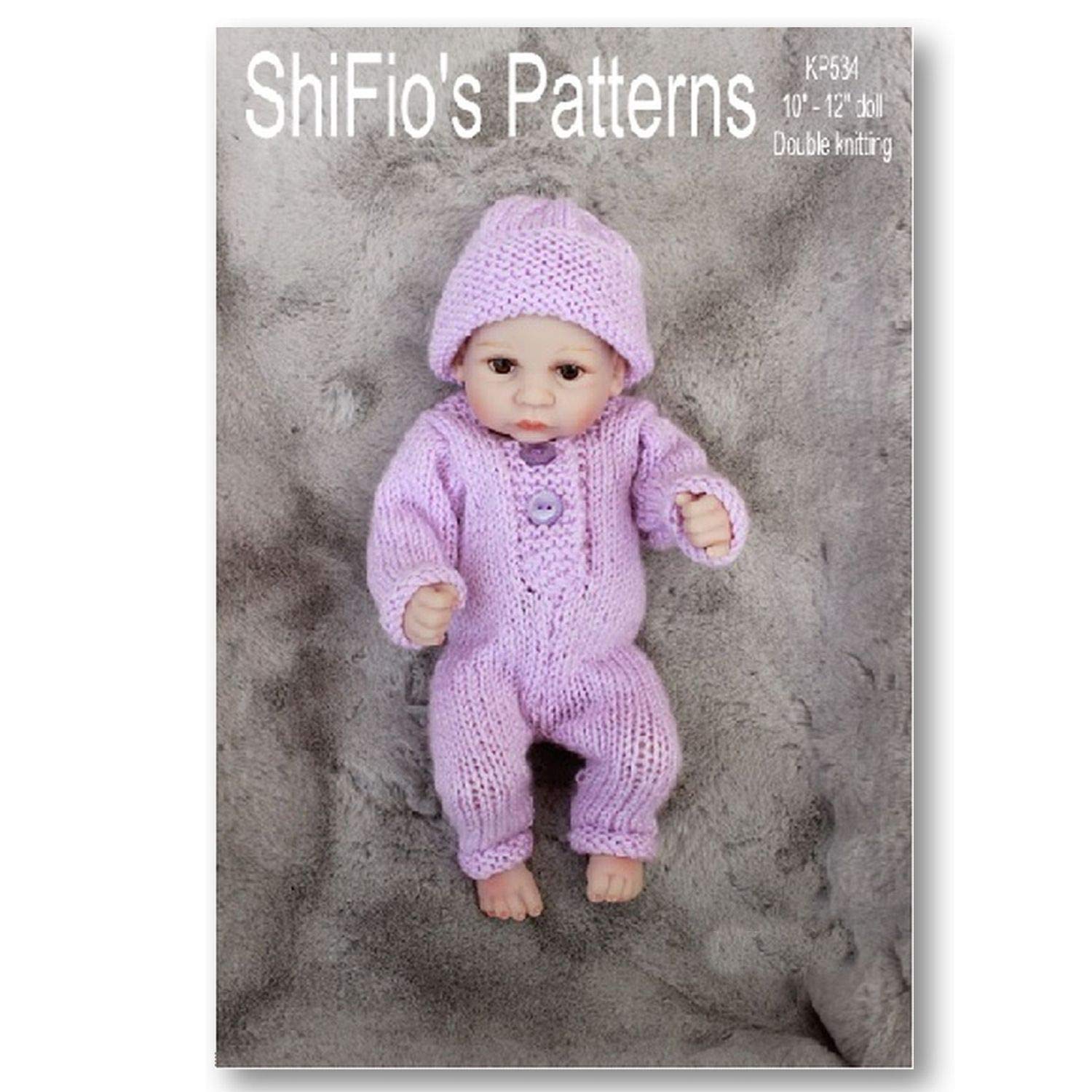 Knitting Pattern for Dolls Clothes, Dolls Plain Pram Suit, Dolls Double Knitting Pattern, Double Knitting Pattern for Doll, Pattern to Fit 10" to 12" Doll, KP534