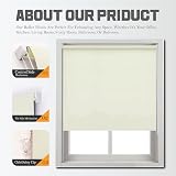 Funky Gadgets Cream Roller Blinds 60x210cm Thermal Blackout Easy Fit view 4