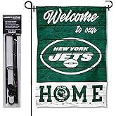 WinCraft Jets Welcome to Our Home Garden Flag and Flagpole Mount