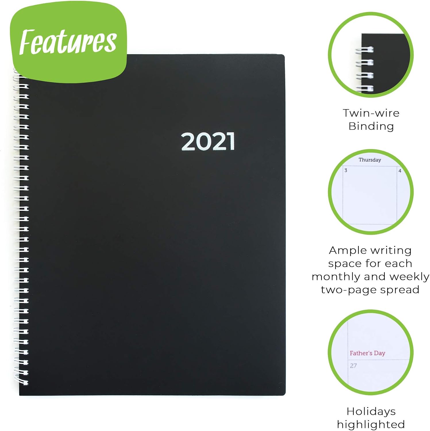 WallDeca 2026 Diary, Agenda Planner With Weekly And Monthly View, Daily Agenda Book And Yearly Planners Calendar Book - Image 3