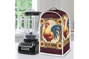 Psesaysky Sunflower Rooster Blender Cover Fingerprint-proof Dust-proof Protection for Appliances Kitchen Appliance Case Fit f