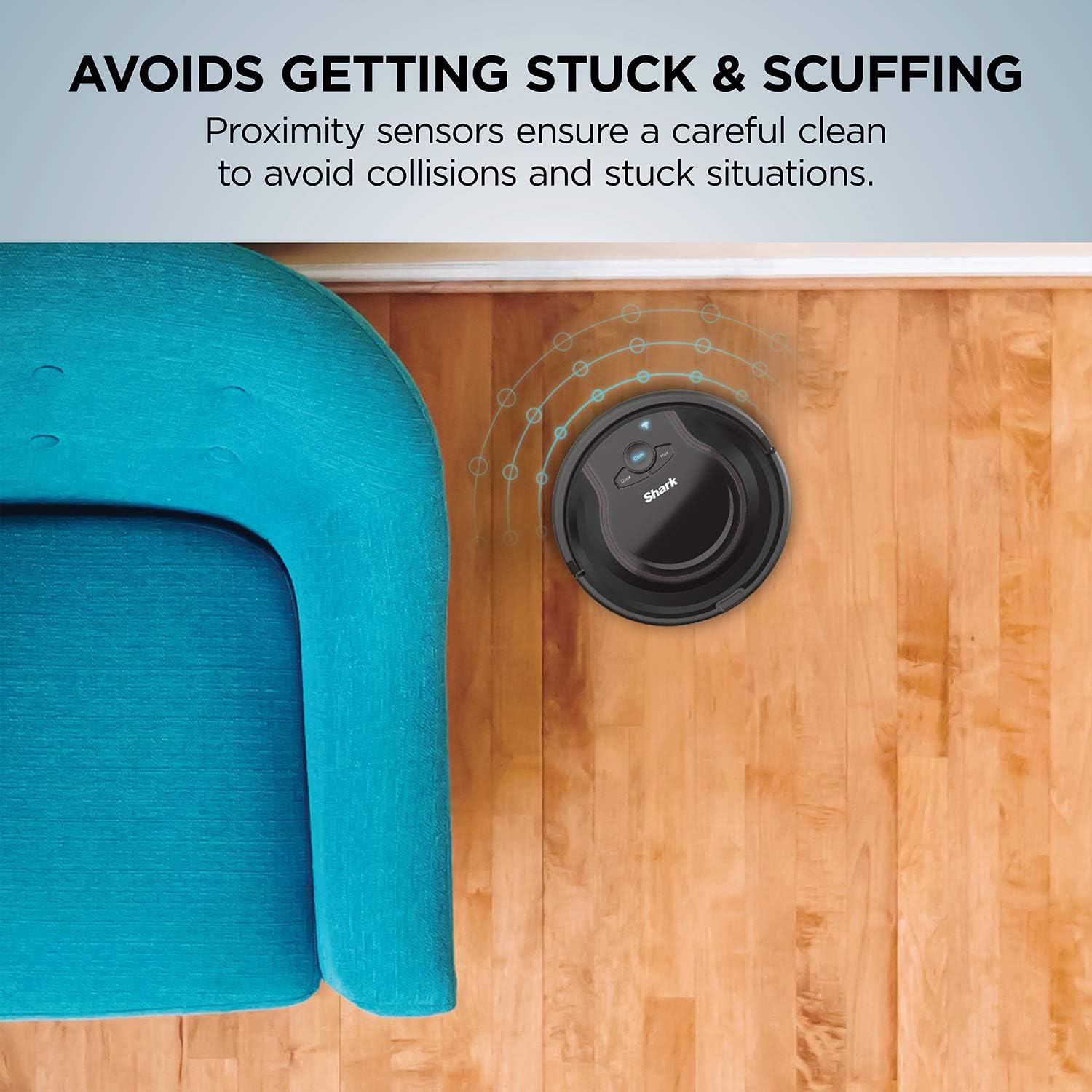 Shark ION Robot Vacuum AV751 Wi-Fi Connected, 120min Runtime, Works with Alexa, Black -