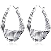 925 Sterling Silver Earrings Silver Hoop Earrings for Women Small Huggie Hoops, Lightweight Chunky Hoops, Hypoallergenic Nickel-Free Elegant Everyday Jewelry, Dainty Silver Earrings for Gifts