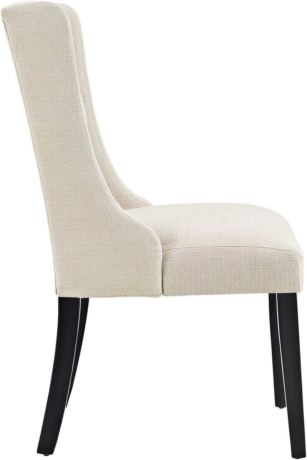 Modway Baronet Modern Tufted Upholstered Fabric Parsons Kitchen and Dining Room Chair in Beige - Chairs